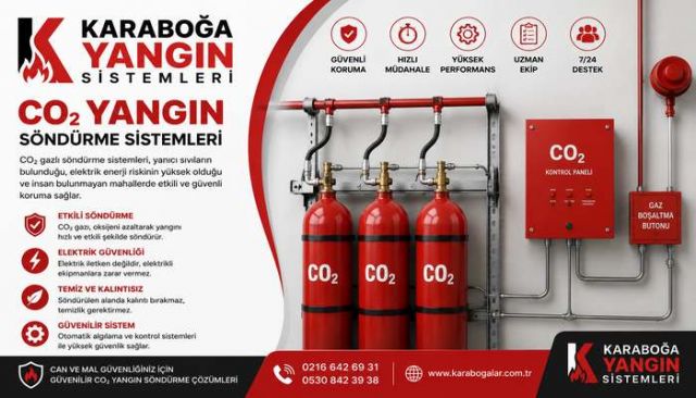 Pendik CO2 Yangın Söndürme Sistemleri Kurulumu | Karaboğa Mühendislik