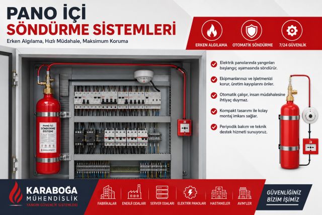 Pendik Pano İçi Söndürme Sistemleri | Elektrik Panosu Yangın Koruma | Karaboğa Mühendislik