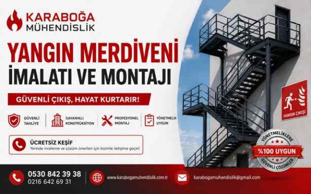 Pendik Yangın Merdiveni İmalatı ve Montajı | Karaboğa Mühendislik