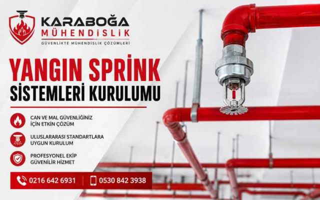 Pendik Yangın Sprinkler Sistemleri Kurulumu | Karaboğa Mühendislik